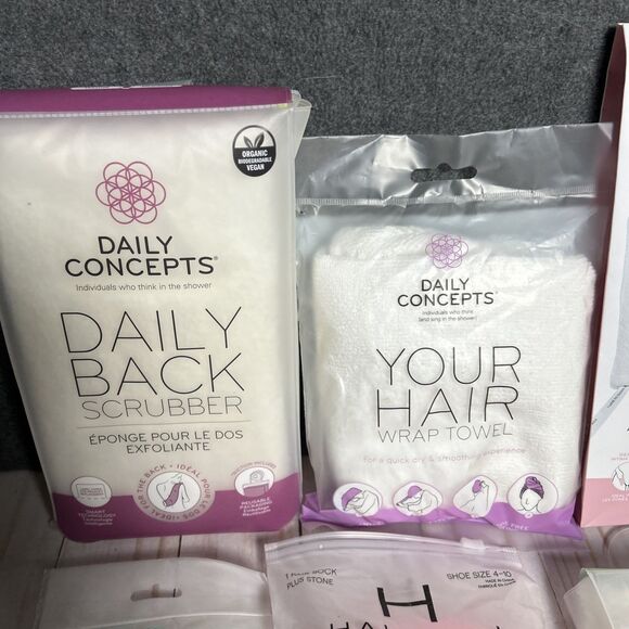 Lot of 7 Daily Concepts Body Scrubber Exfoliating Scrubber Towel Hamman Mit Bath - Picture 2 of 6